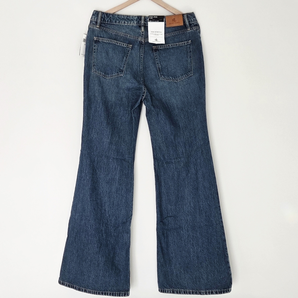 Lauren Ralph Lauren Dark Wash High Rise Flare Jeans Womens Size 10 - Picture 3 of 12